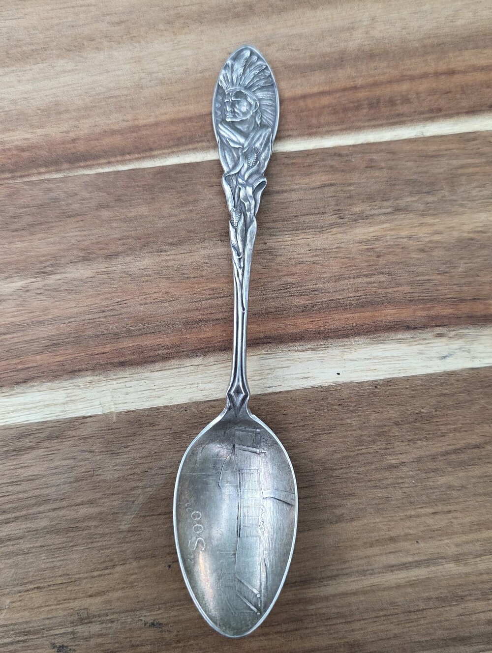 Vintage | Sterling Silver | Native American Chief Spoon | Guc